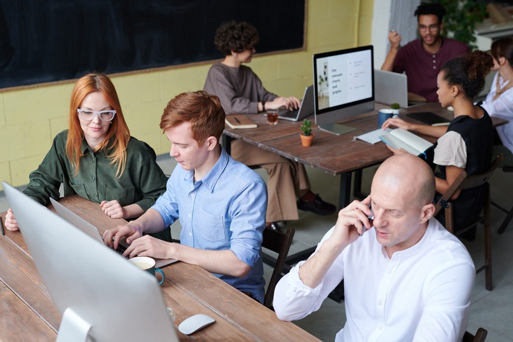 people at computer